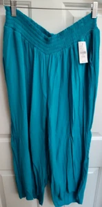Pantalone donna Catherines Teal pull on taglia OX (14-16) elastico in vita gamba larga - Foto 1 di 6