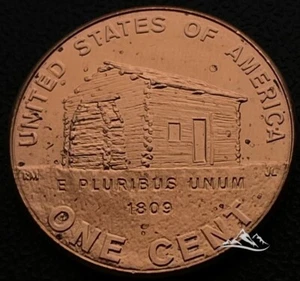 USA 1 cent coin 2009. Lincoln cent. KM#441. Birth & Childhood. Log Cabin. D - Picture 1 of 5