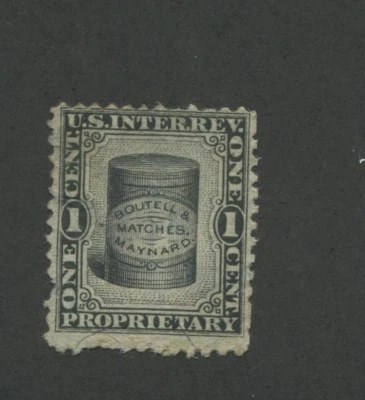 1871 United States Internal Revenue Boutell & Maynard Matches Stamp #RO38b - Image 1 of 2
