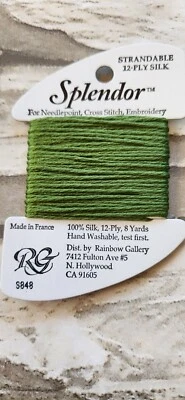 Rainbow Gallery Splendor Olive 848 100% Silk 8 Yards Needlework - Image 1 of 2