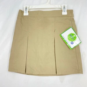 Uniformi scuola vera bambina taglia 8 skort beige kaki plissettato lunghezza ginocchio pull-on - Foto 1 di 8