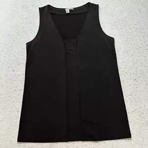 Halogen Women's XS Sleeveless Black Tank Top Lightweight Career Blouse Stretch - Picture 1 of 12