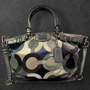 Coach Tasche Handtasche silber, braun und lila #H1120-19179 - gebraucht - Bild 1 von 21