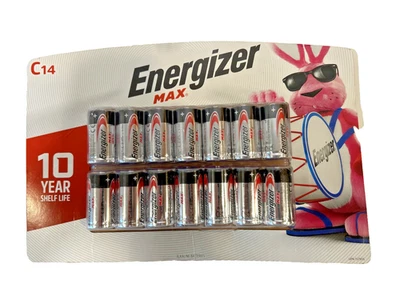 14 PACK of ENERGIZER MAX C CELL Batteries, Alkaline Batteries BRAND NEW SEALED - Image 1 of 4