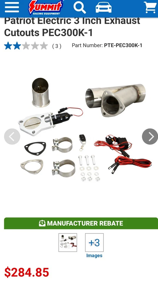 PEC300K-1 - Patriot 304 Stainless Steel 3" Electric Cutout - Single - Image 1 of 3