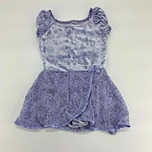 Girls Purple Leotard Ruffle Skirt Skort - Picture 1 of 2