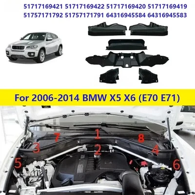 Para BMW X5 X6 (E70 E71) LCI Hyb Motor de Coche Compartimento Superior Panel de Partición Nuevo Foto 1 de 4