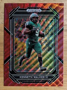 2023 Panini Prizm Draft Picks Prizms Ruby Wave #63 Kenneth Walker III - Picture 1 of 2