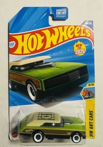 Hot Wheels 2025 Green Long Bloc Speedy Station Wagon Woody HW Art Cars 135/250 - Imagen 1 de 2