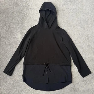 Sudadera con Capucha Athleta Gallery Top Mujer Mediana Negra Mixta Media Cordón Camisa Dobladillo - Imagen 1 de 8