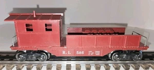 Marx Rock Island R.I. 586 Work Caboose Tuscan Brown Type G Trucks VERY NICE - Picture 1 of 12