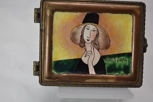 Vintage Kevin Chen emaillierte Schmuckschatulle - Künstler signiert, Nr. 2322 um 2001 - Bild 1 von 6