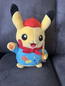 POKEMON CENTER 2015 MONTHLY PIKACHU PAINTER PLUSH TOY (OCTOBER) - Picture 1 of 7