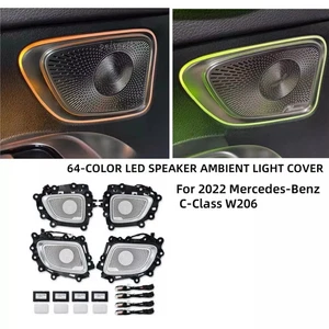 4x For Mercedes Benz C Class W206 LED Door Speaker 64 Colors Ambient Light 2022+ - Picture 1 of 23