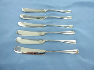 VINTAGE STERLING SILVER SET OF SIX OLD ENGLISH BUTTER SPREADERS.SHEFFIELD 1933. - Picture 1 of 9