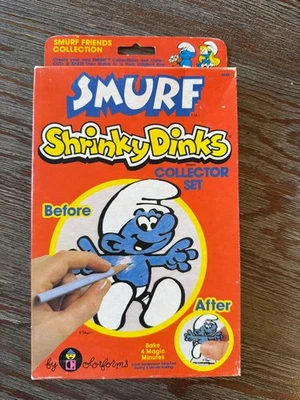 Juego de Coleccionista Pitufo Shrinky Dinks Colorforms Vintage 1981 Sellado Nuevo en Paquete Foto 1 de 4