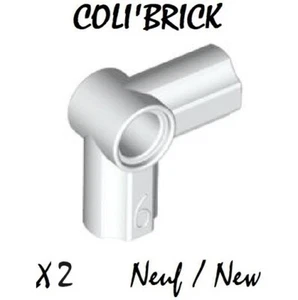 Lego 32014 - 2x Brique / Technic, Axle Pin Connector #6 - Blanc White - NEUF - Imagen 1 de 1