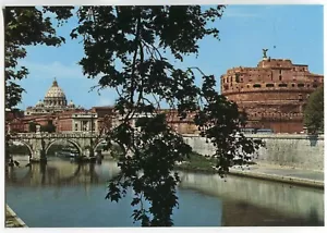 Postal Plurigrama Terni Roma - Roma, Italia - Puente y Castillo de Sant'Angelo de día - Imagen 1 de 2
