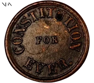 Ficha de la Guerra Civil 1863 - Constitución para siempre/ni un centavo - #CT208 - Imagen 1 de 3