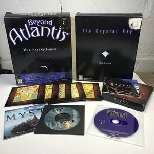 Beyond Atlantis Crystal Key Riven Myst PC Video Games CD Big Box Complete VTG - Picture 1 of 24