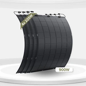 900W Flexibel Solarmodul Solarpanel 4x 225W Monokristallin für Camping Wohnmobil - Bild 1 von 6