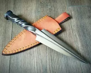 Steel Spike Athame, Heavy Twisted Steel Dagger, Ritual Knife, Occult Items - Picture 1 of 5