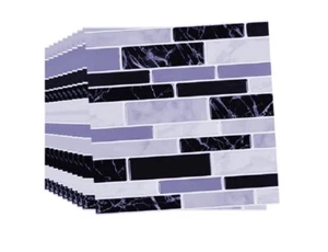 60pcs 4”x4”Kitchen Tile Sticker Bathroom Mosaic Sticker Self-adhesive Wall Decor - Picture 1 of 4
