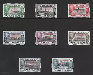 FALKLANDINSELN: SO. SHETLANDS SCOTT 5L1 - 5L8 MH SET - 1944 GEORGE VI AUSGABE - Bild 1 von 2