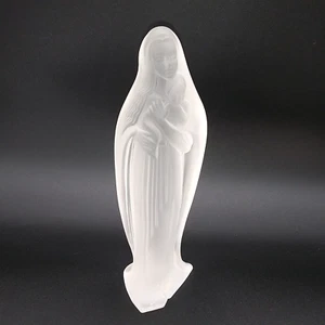 Cristal de Plomo 24% 8" Virgen María y Niño Jesús Hecho en Francia Coleccionable Esmerilado - Imagen 1 de 8