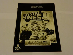 ATARI LYNX Game Manual - Crystal Mines II - Lot 2 - Picture 1 of 2