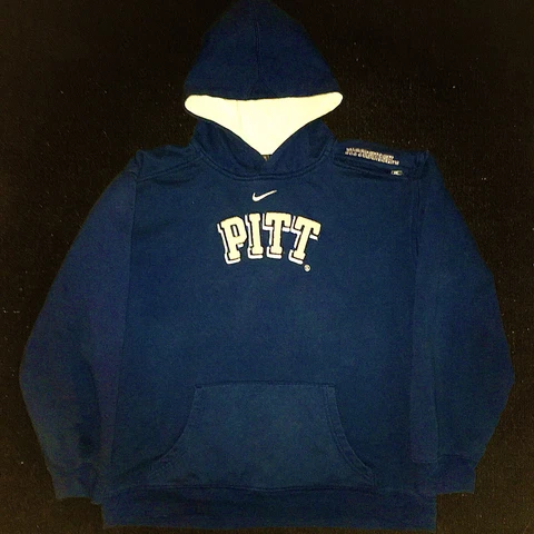 pitt panthers Nike team hoodie with extra shoulder zipper pocket + FREE TUMBLER Cover