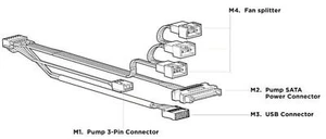 Für NZXT Kraken ELITE 240/280/360 Anschlusskabel Kabel Stromversorgungsleitung - Afbeelding 1 van 6