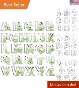 Multifunctional Large Alphabet Cookie Cutters - 26 Pcs Stainless Steel Set - Picture 1 of 9