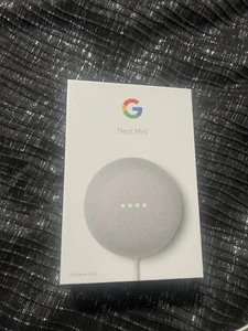 Goggle Nest Mini-Chalk-(2nd Generation) Smart Speaker NIB - Picture 1 of 7