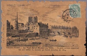 PARIS Le PONT Saint-Michel en 1665 dont les 32 Maisons furent démolies en 1804 - Picture 1 of 2