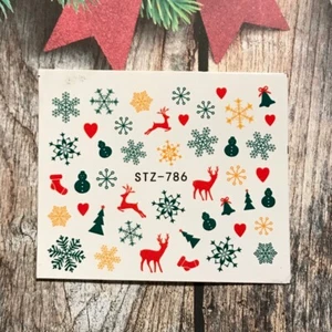 Christmas Reindeer Nails - Snow Nail Art - Christmas Stickers - Stocking Filler - Picture 1 of 19
