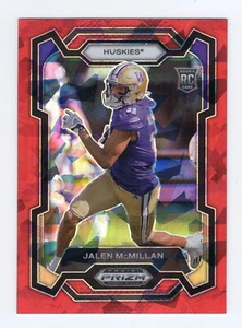 2024 Panini Prizm Draft Picks - Red Cracked Ice - #133 Jalen McMillan - Picture 1 of 2
