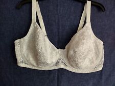 FASHION BUG 44D LIGHTLY LINED CUPS WHITE LACE UW DEMI BRA