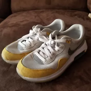 YOUTH 6Y Nike Air Max Motif GS PHOTON DUST Grey Yellow White Sneaker DH9388-001 - Picture 1 of 17