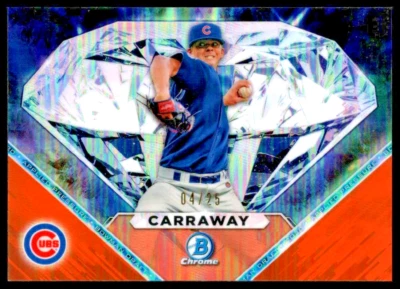 2020 Bowman Chrome Applied Pressure Orange Refractor #APBC Burl Carraway /25 - Image 1 of 2