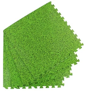 Grass Effect EVA Interlocking Foam Mats Play Home Office Exhibition Garage Tiles - Picture 1 of 13