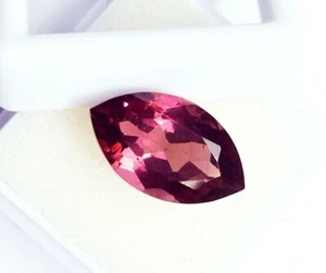 Taglio Marquise Forma 9.10 KT Rodolite Granato Certificato Loose Gemma Con - Picture 1 of 6