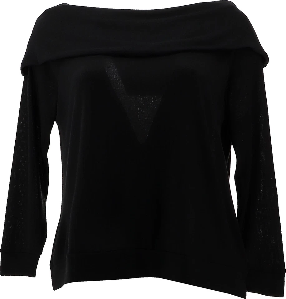 DG2 Diane Gilman Off-the-Shoulder Sweater BLACK XS NEW (412) Foto 1 de 1