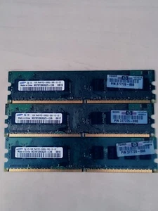 Samsung 3GB (1GB x3 DIMM) PC2-5300 DDR2-667MHz non-ECC Unbuffered CL5 - Picture 1 of 8