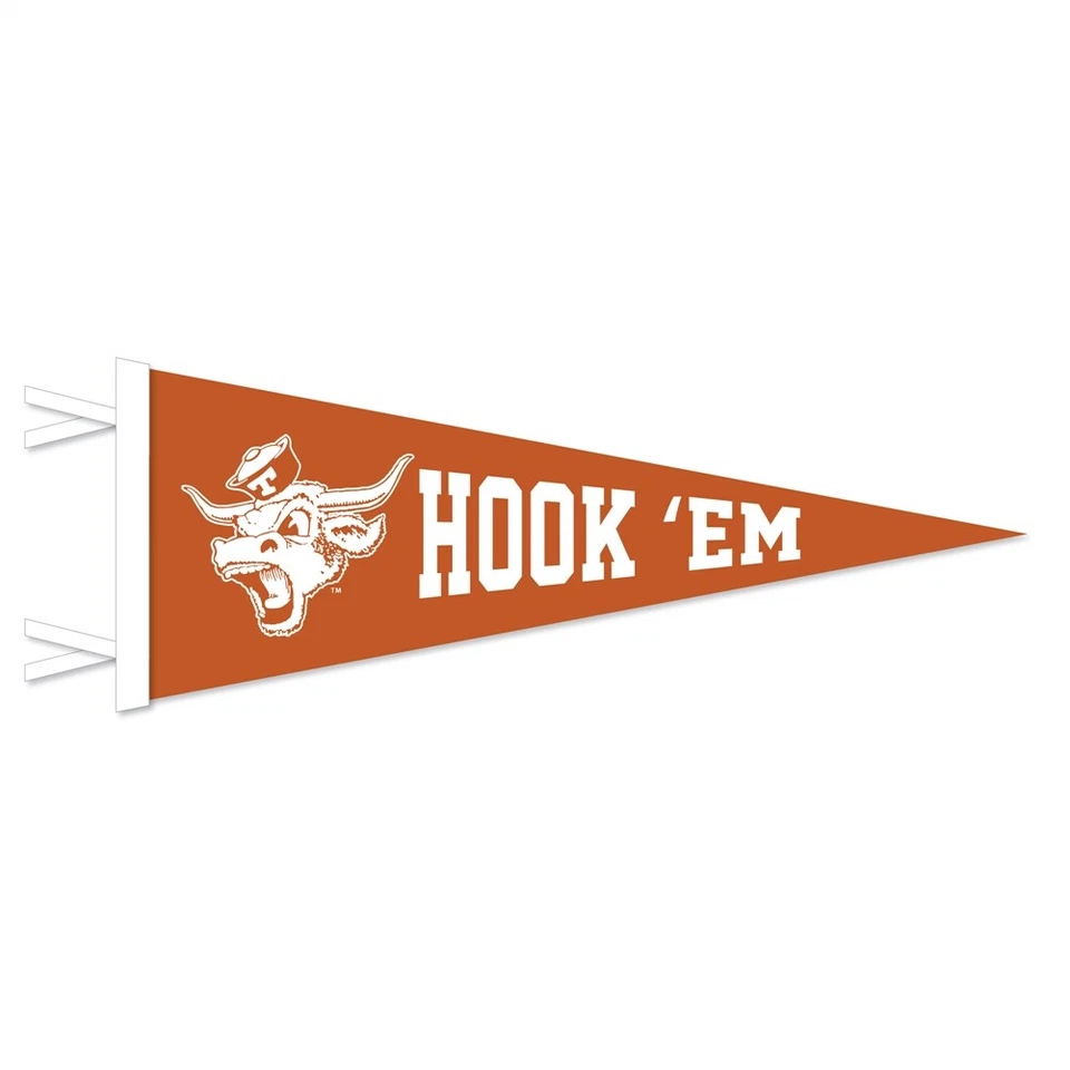 Texas Longhorns Wool Felt Pennant - 9" x 24" - Image 1 of 1