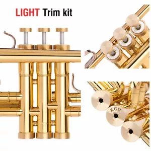 KGUBrass Trumpet Trim Kit LIGHT for CarolBrass. Raw Brass - Picture 1 of 4