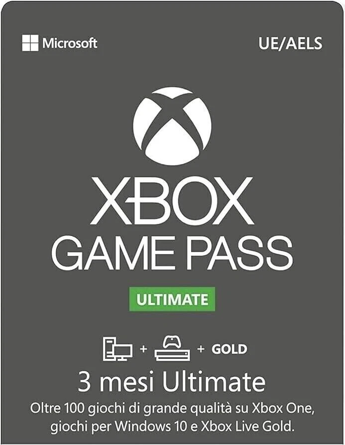 Microsoft Xbox Game Pass Ultimate Abbonamento per 3 Mesi