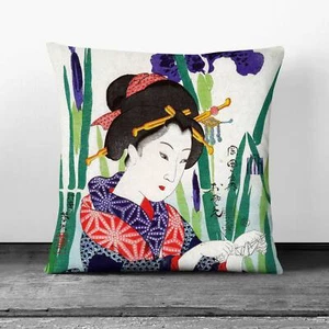 Plump Cushion Osome Tsukioka Yoshitoshi Soft Scatter Throw Pillow Cover Filled - Picture 1 of 10