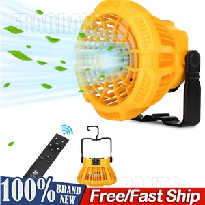 Portable Camping Fan For Dewalt 20V Li-ion Battery Handheld Cordless Jobsite Fan - Picture 1 of 8