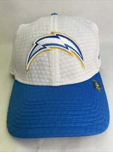 Los Angeles Chargers New Era 39thirty Fitted Stretch Hat Unisex White Blue Med/L - Picture 1 of 9